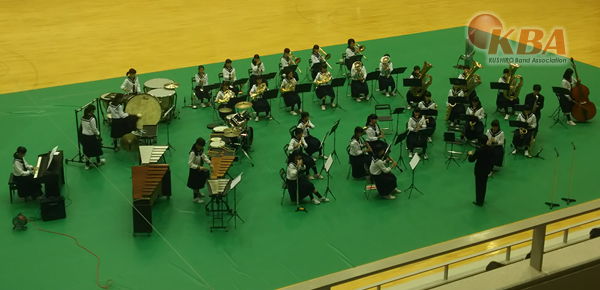 第24回全日本小学校バンドフェスティバル釧路地区予選にアトラクションとして華を添えた釧路町立富原中学校吹奏楽部